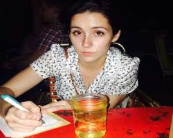 Shannon Woodward consuming alcohol